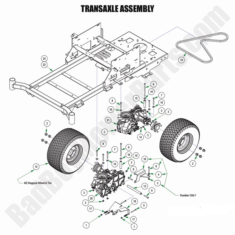 2024 MZ Magnum Transaxle Assembly